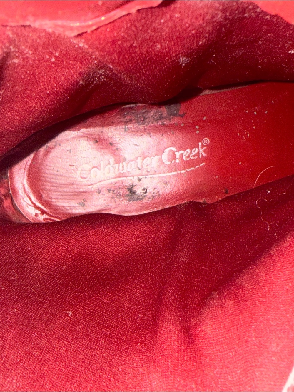 Coldwater Creek Red Leather Western Boots with Black Details - Picture 8 of 11